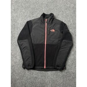 Womens Fleece The North Face Denali Black Pink Full Zip Jacket, Size S